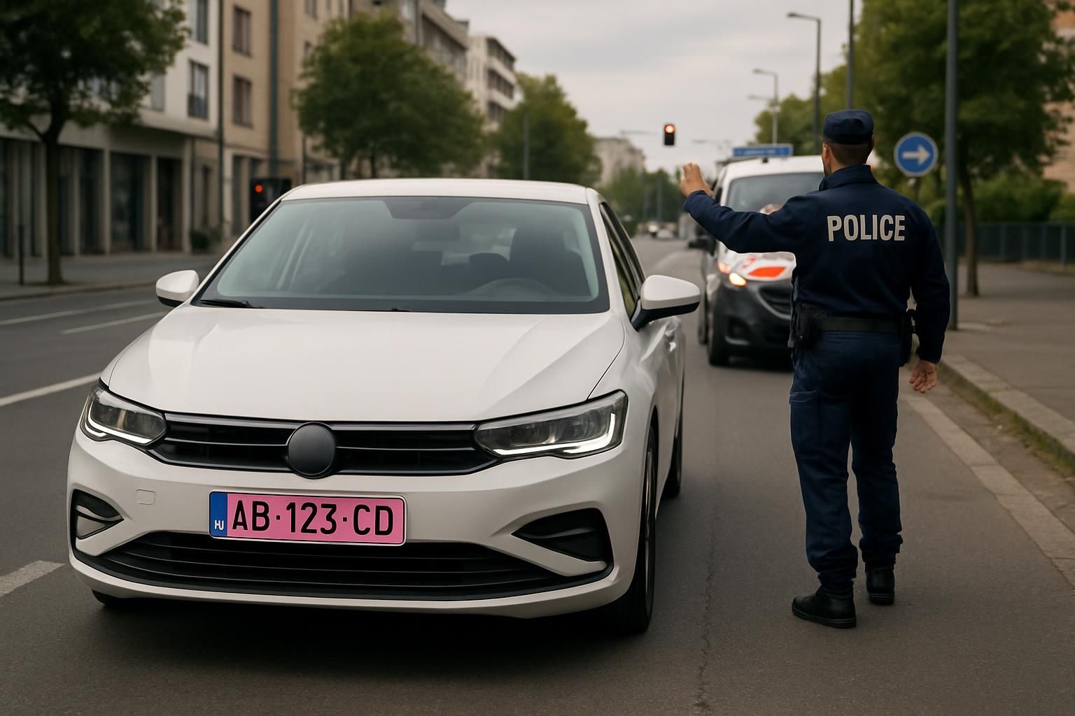 Découvrez la plaque d'immatriculation rose, un nouveau dispositif innovant en France destiné à faciliter l'identification et renforcer la sécurité routière.